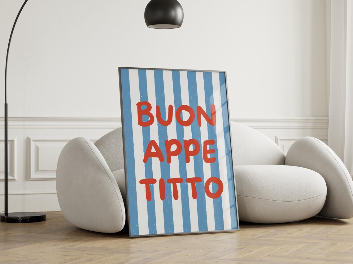 Trendy Pasta Club Retro Kitchen Art Print