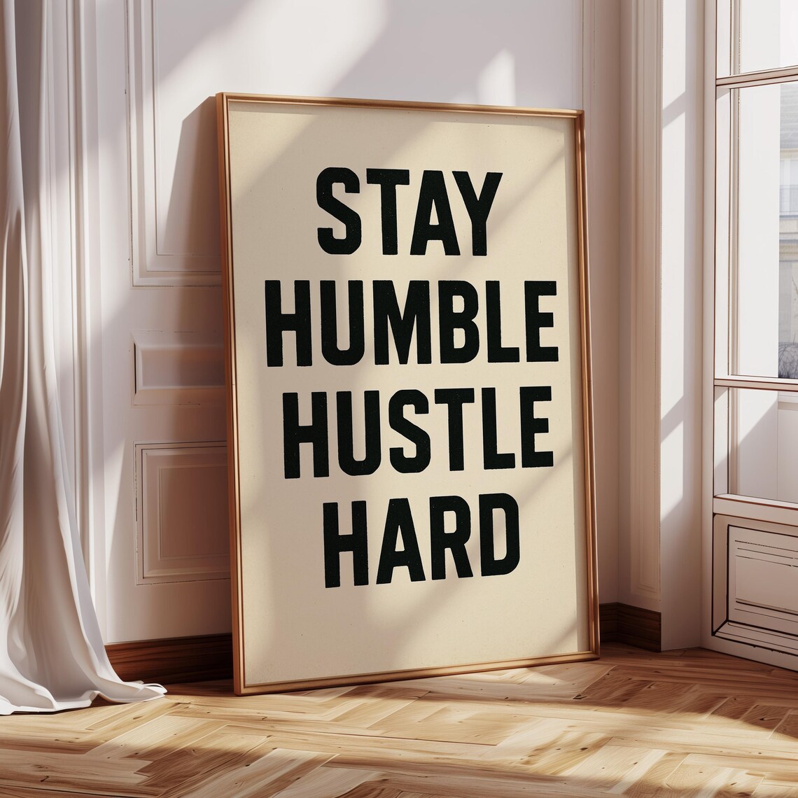 Stay Humble Hustle Hard, Motivational Quote Poster - Image 3