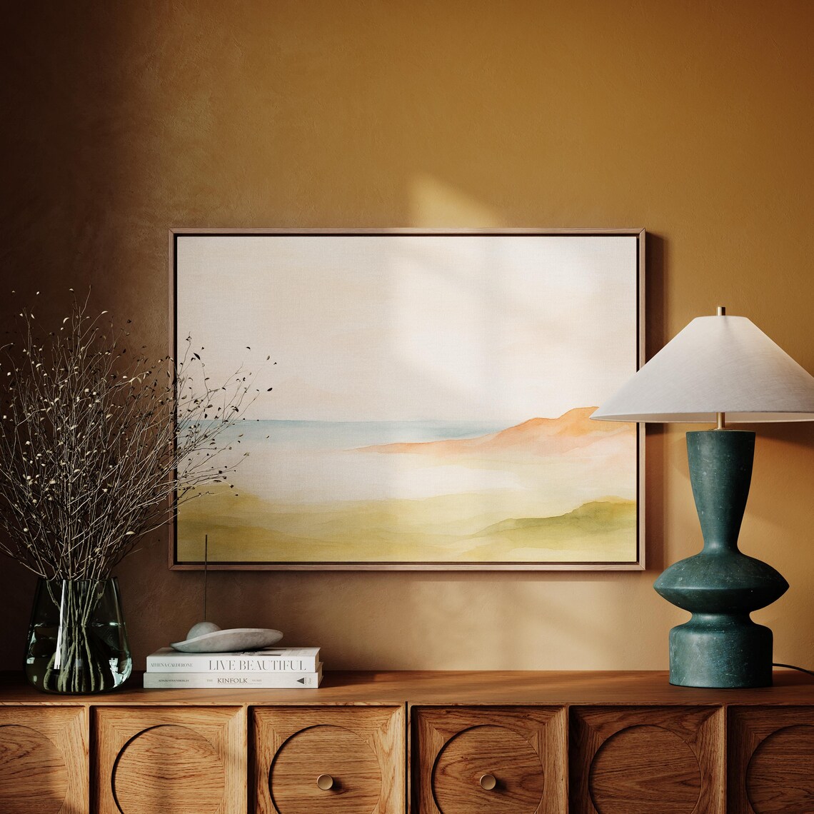 Soft Watercolor Coastal Hillside, Faith Decor - Image 5