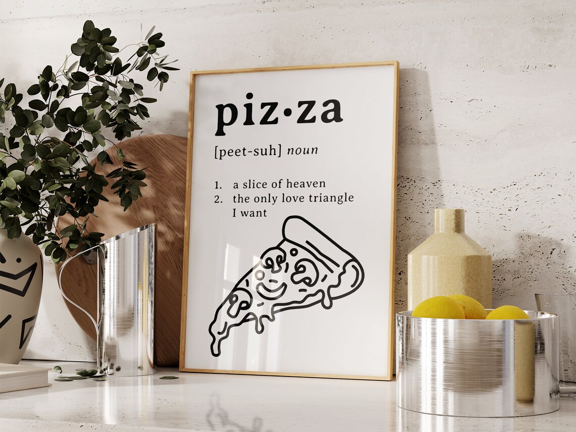 Pizza Dictionary Definition Funny Slice of Heaven Slice Art Poster - Image 2