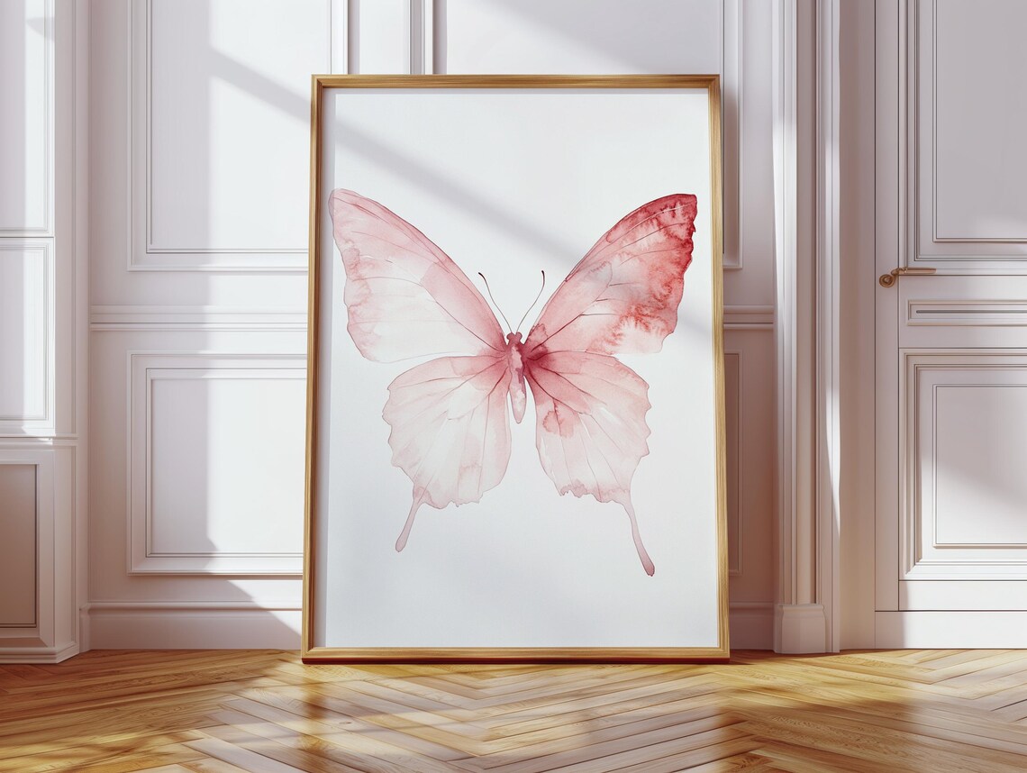 Butterfly Watercolor Art Print, Minimalist Nature Decor - Image 4
