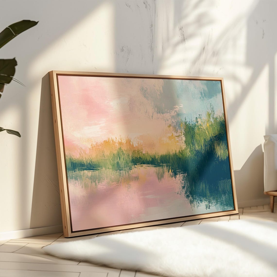 Dreamy Pastel Landscape Wall Art Print Serene Water Reflection With Sunset Tones - Image 5