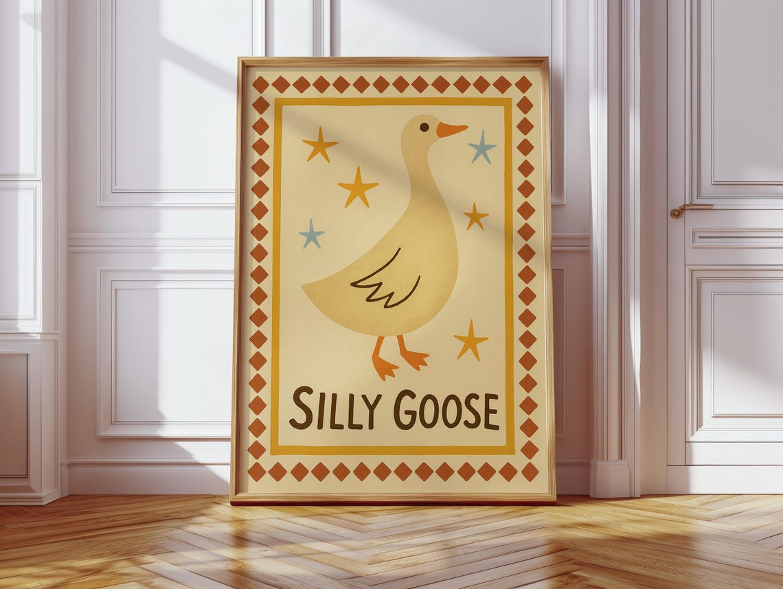 Silly Goose, Retro Folk Style Kitchen Decor - Image 4