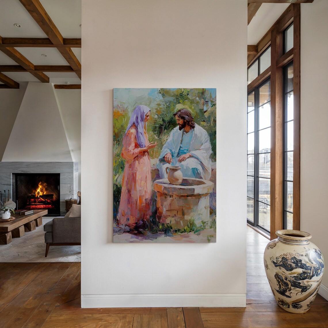 Jesus And The Woman At The Well, Christian Wall Decor - Image 5
