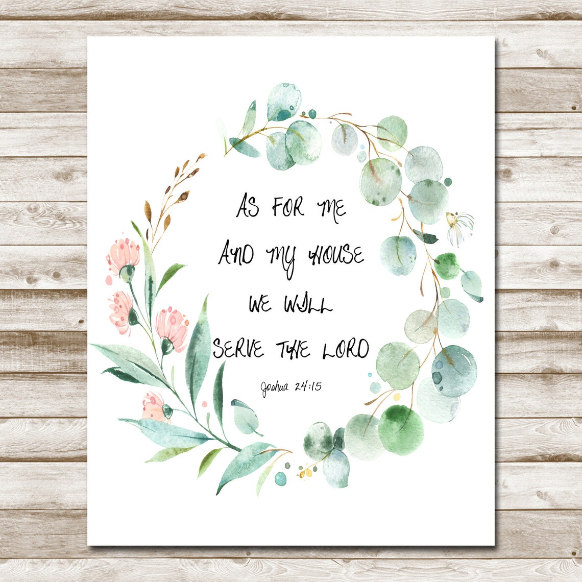 As For Me And My House We Will Serve The Lord Scripture Poster - Image 9