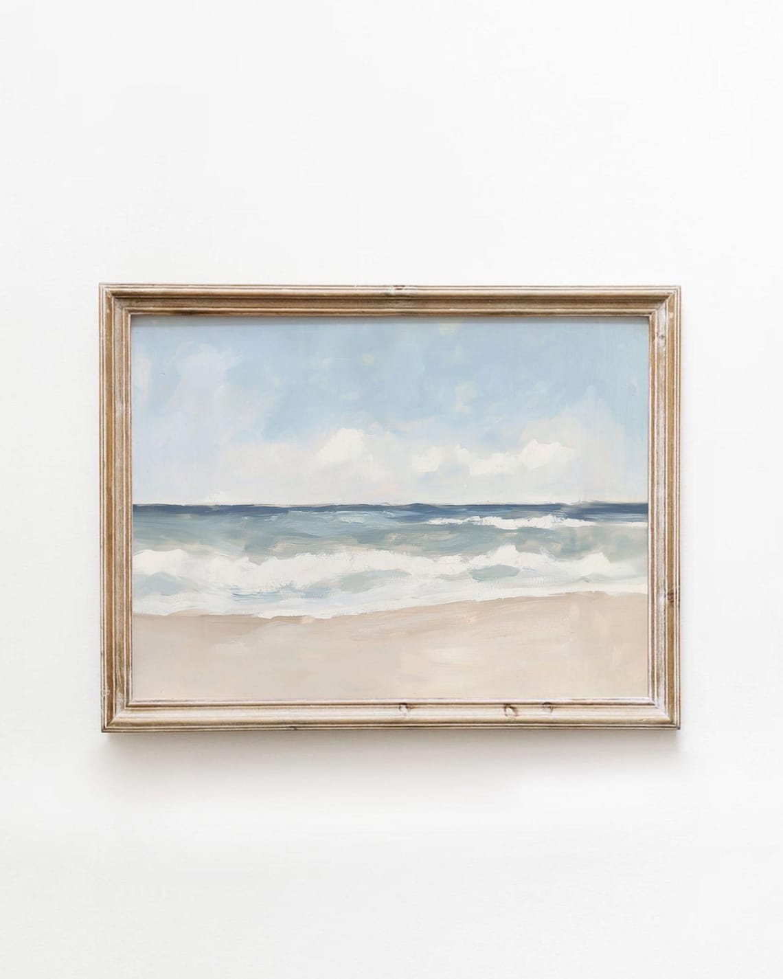 Coastal Beach Blue Ocean Waves Art Print