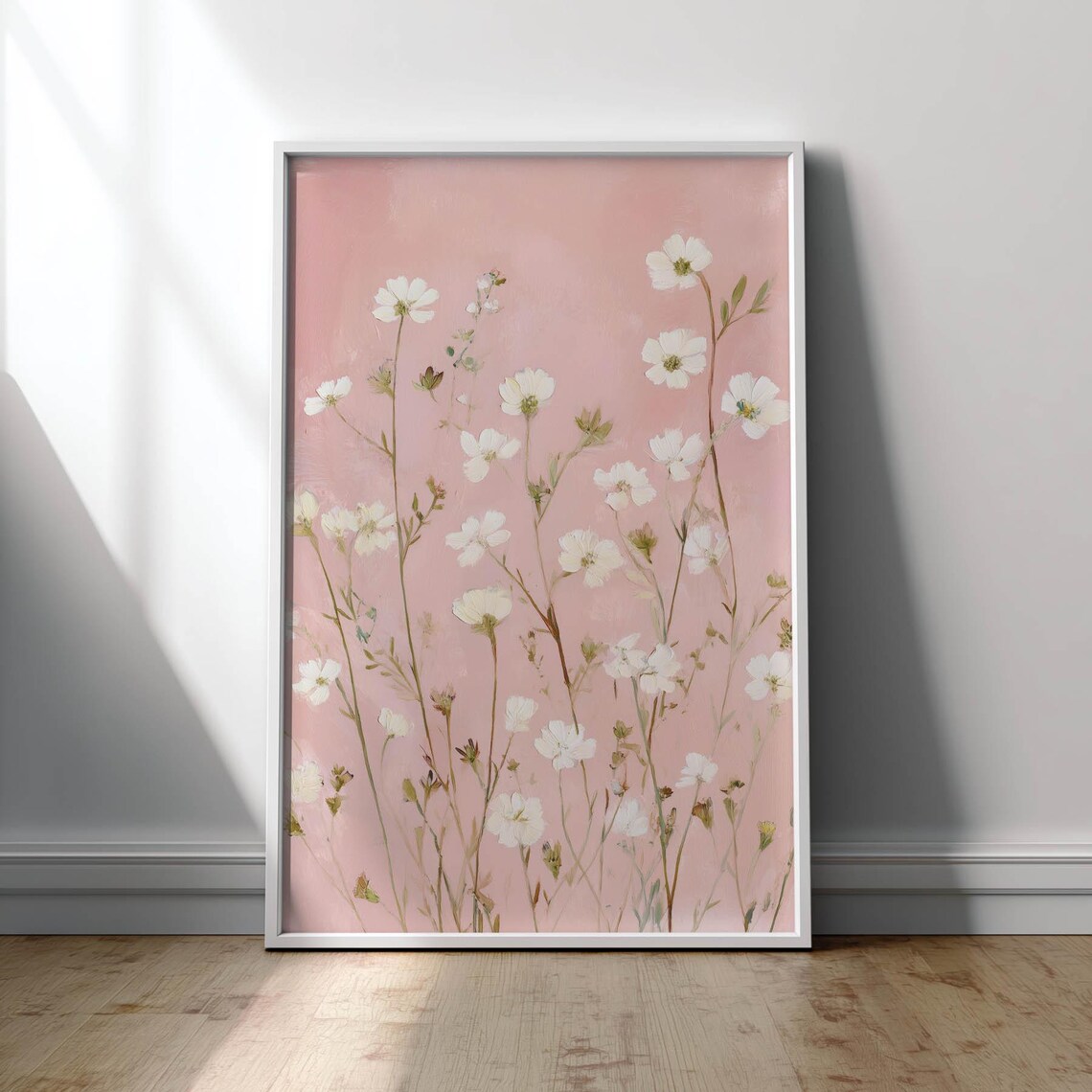 Printed Wildflowers Botanical Poster, Nursery Decor
