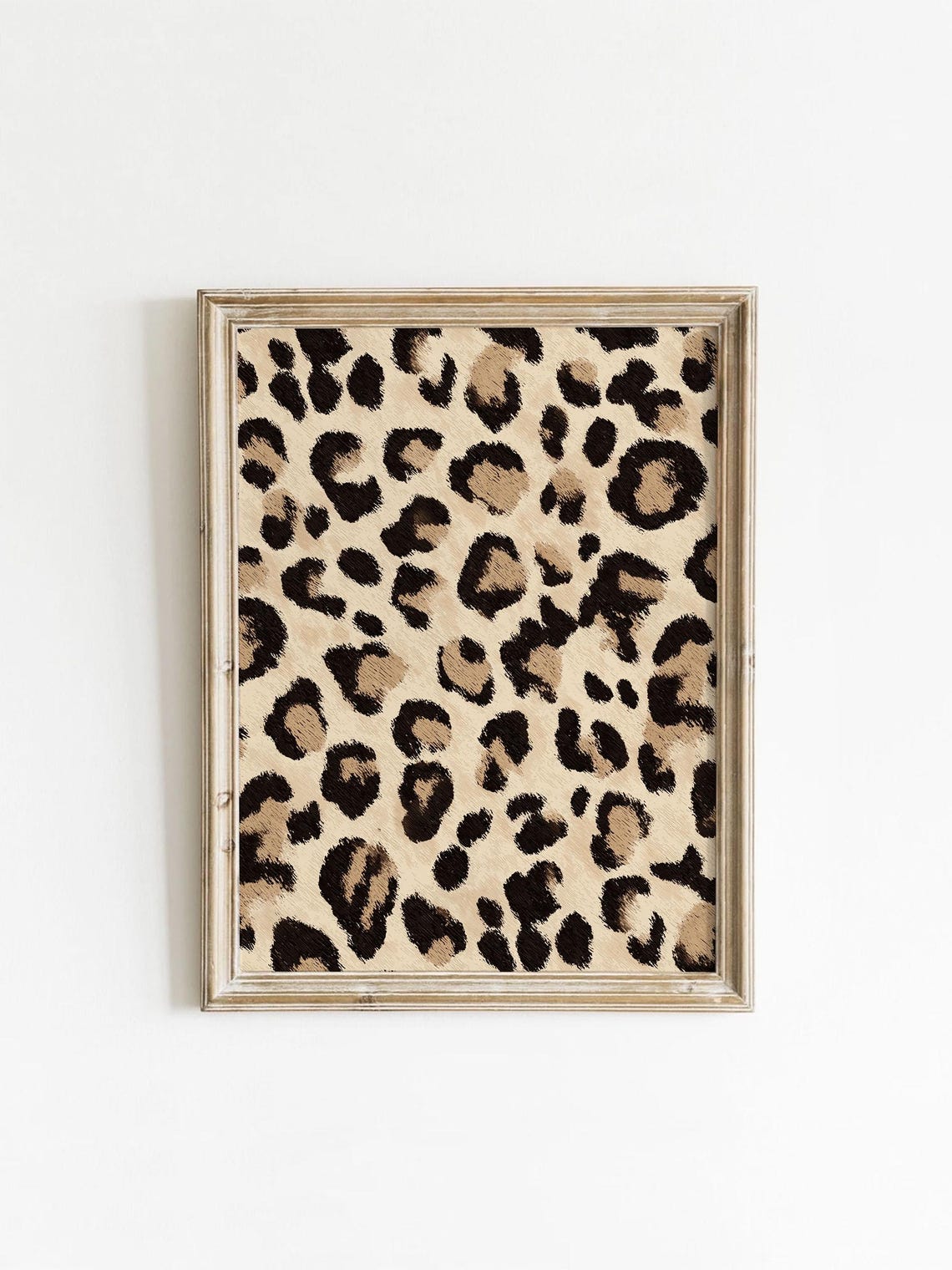 Leopard Animal Print Pattern Neutral Girly Glam Bedroom Wall Decor