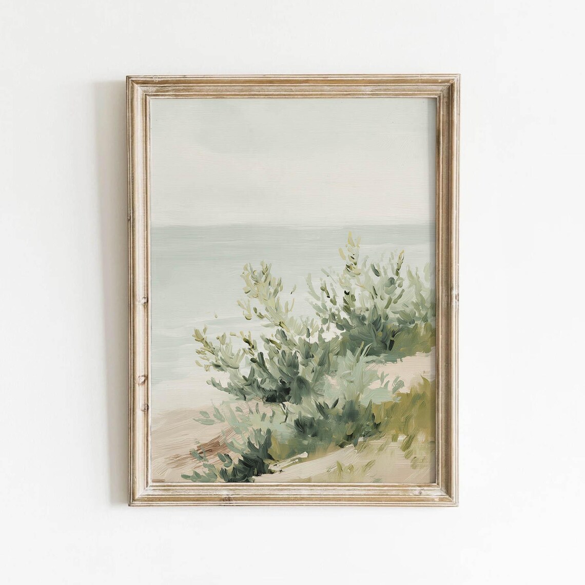 Coastal Dune Scene, Soft Beachy Poster Print