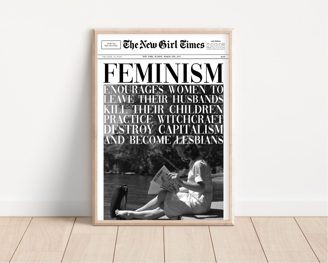 The New Girl Times Feminism Vintage Newspaper Front Page Poster - Image 3