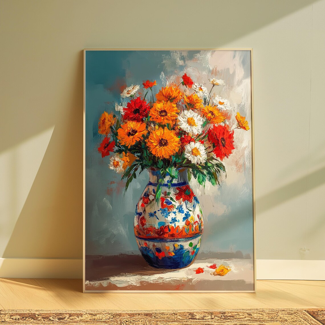Floral Mexican Art Print, Trendy Valentine Gift