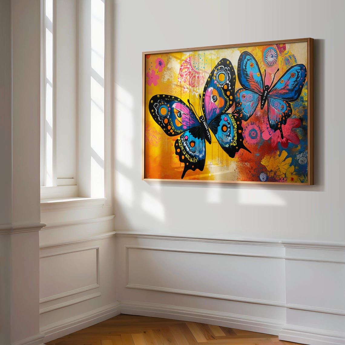 Print Butterfly Portrait Painting Mexican Wall Art New Listing 11 - Image 3