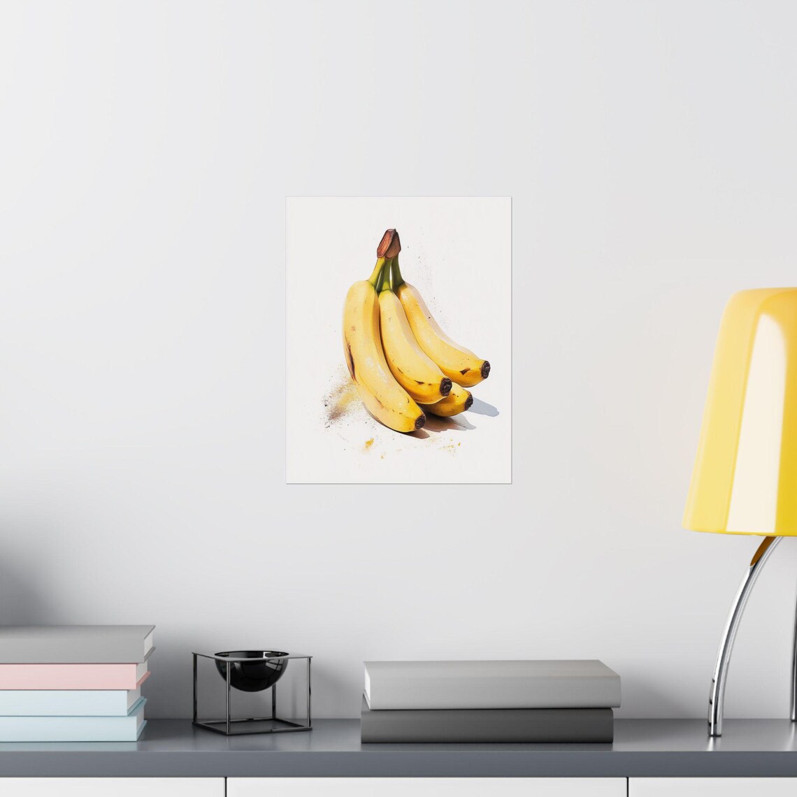 Banana Bunch Art Print Kitchen Wall Decor Fruit Illustration Poster Vibrant Yellow Wall Art Art For Kitchen Or Dining Room - Image 2