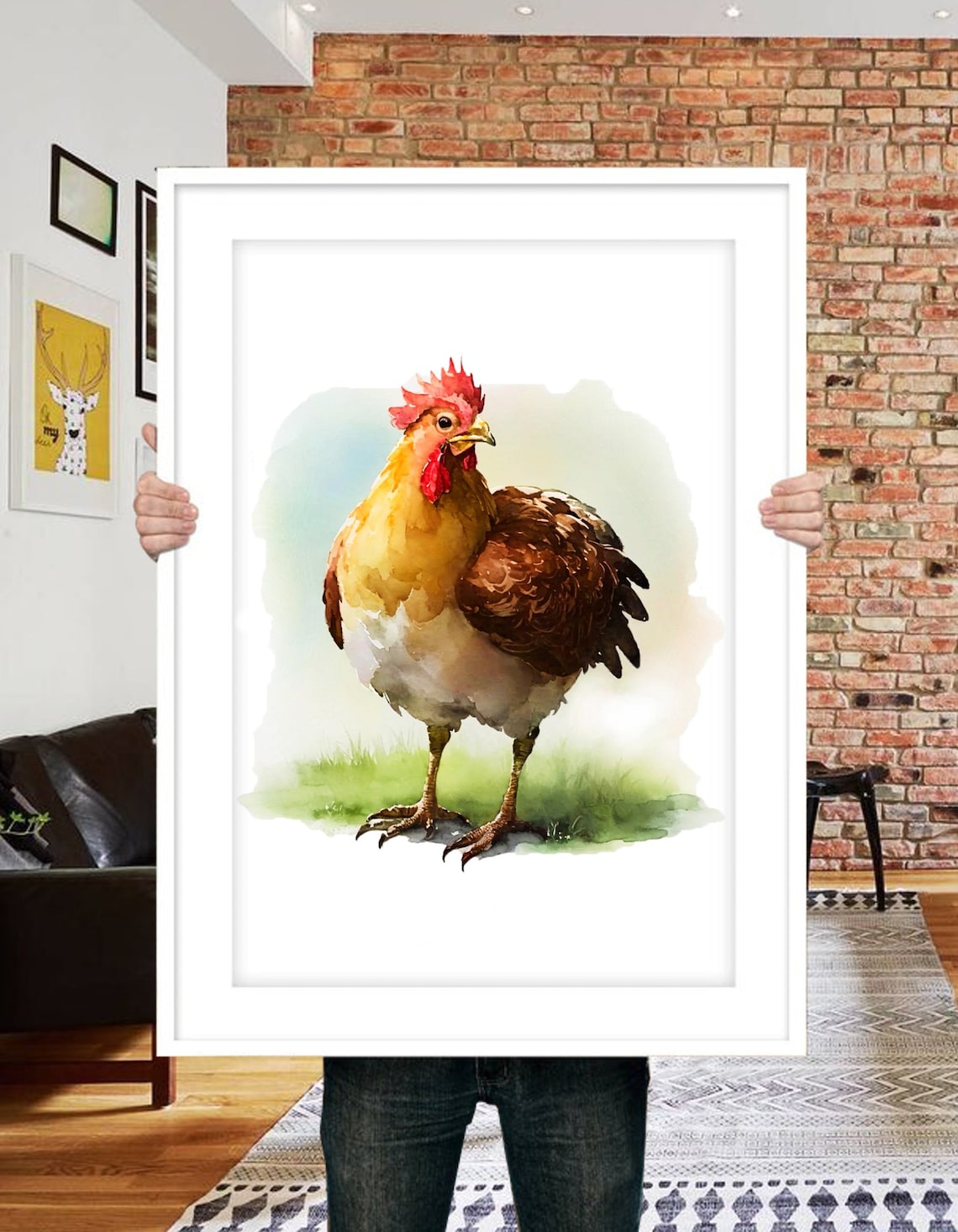 Custom Hen Painting, Watercolor Pet Portrait - Image 5