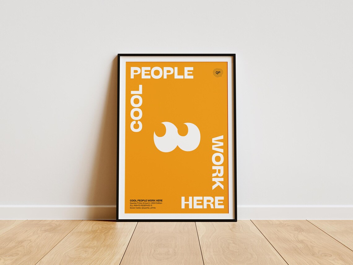 Cool People Work Here Typography Print - Image 5