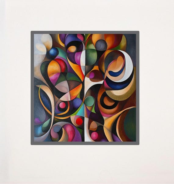 Colorful Abstract Oil Painting Wall Art