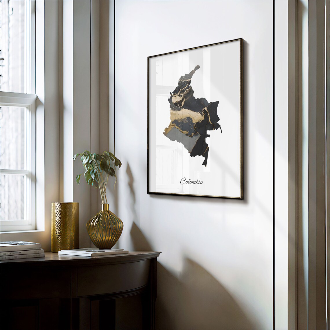 Colombia Map Poster, Elegant Country Artwork - Image 3