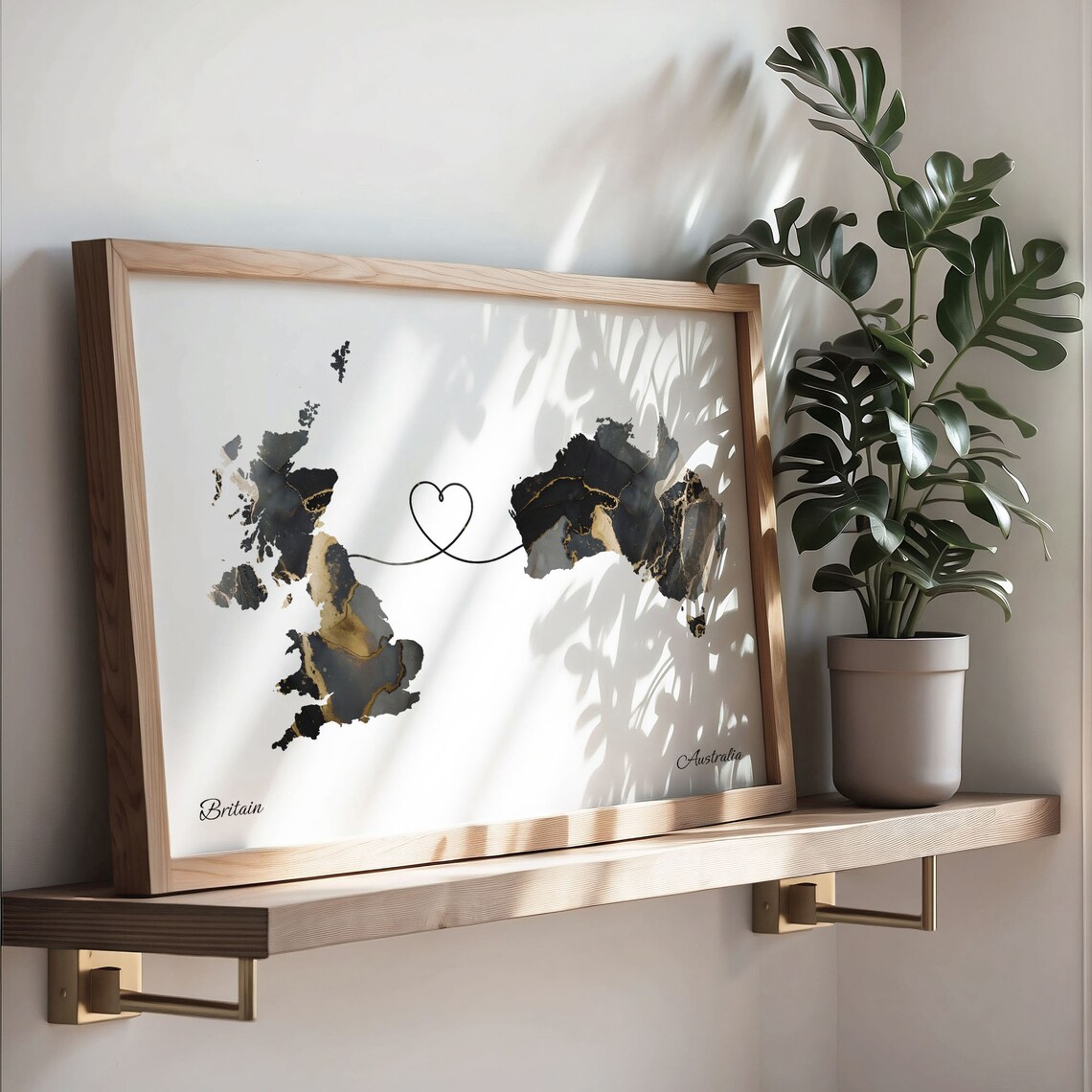Britain To Australia Map Poster, Travel Wall Art - Image 3