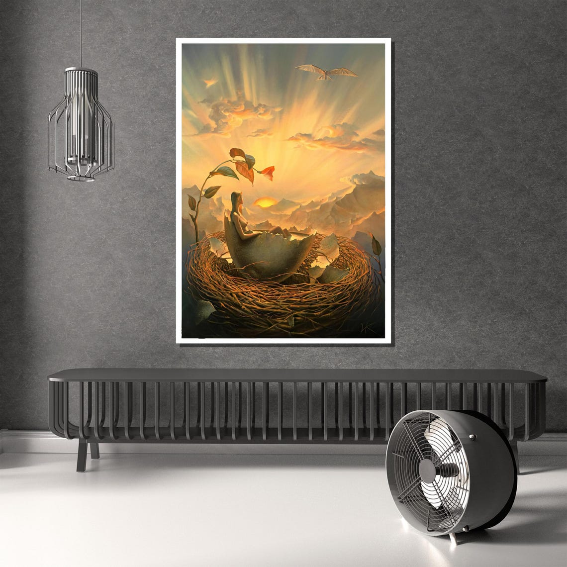 Vladimir Kush Sunrise Nest Woman Surrealist New Dawn Dream Poster - Image 4