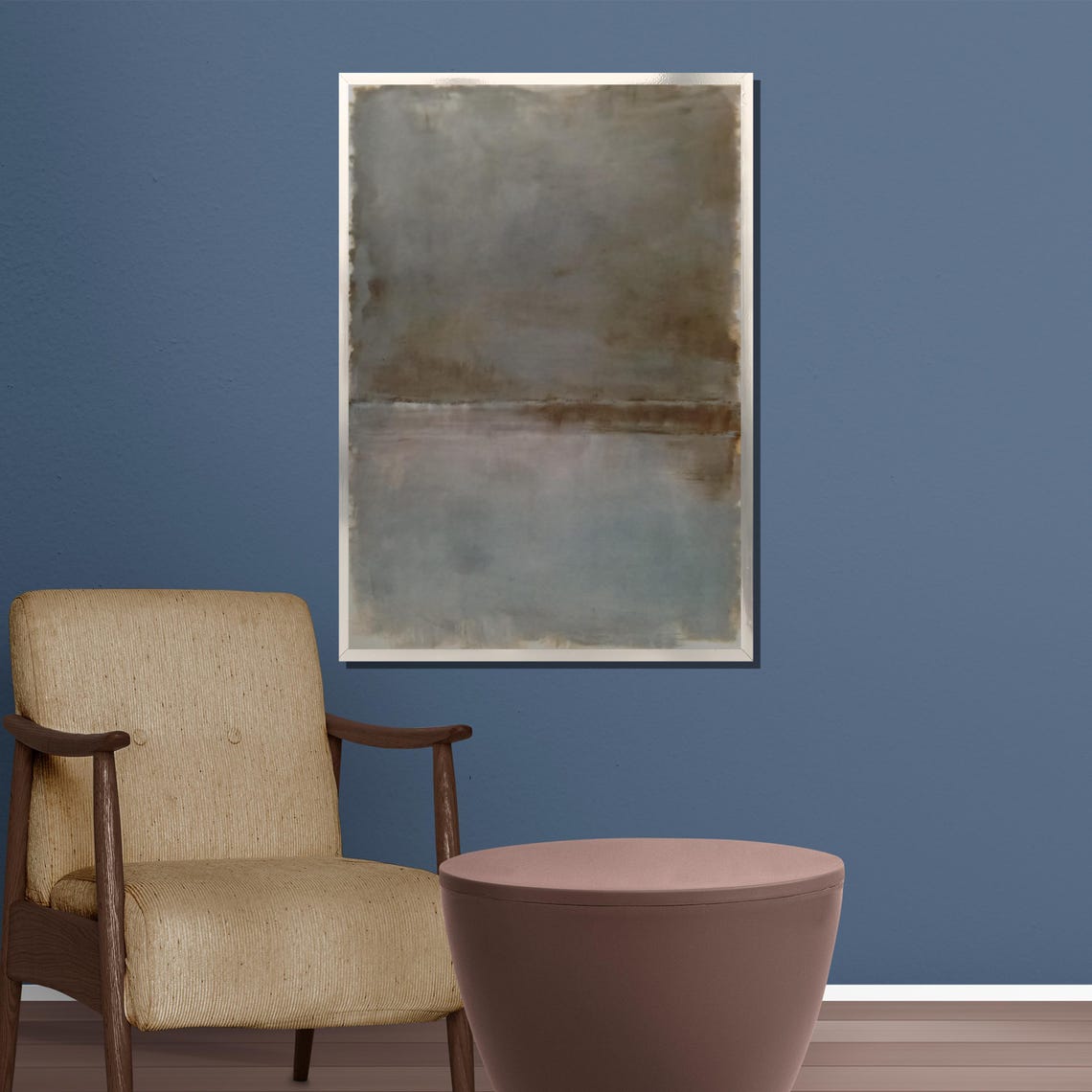 Neutral Gray Taupe Soft Minimalist Abstract Color Field Poster - Image 5