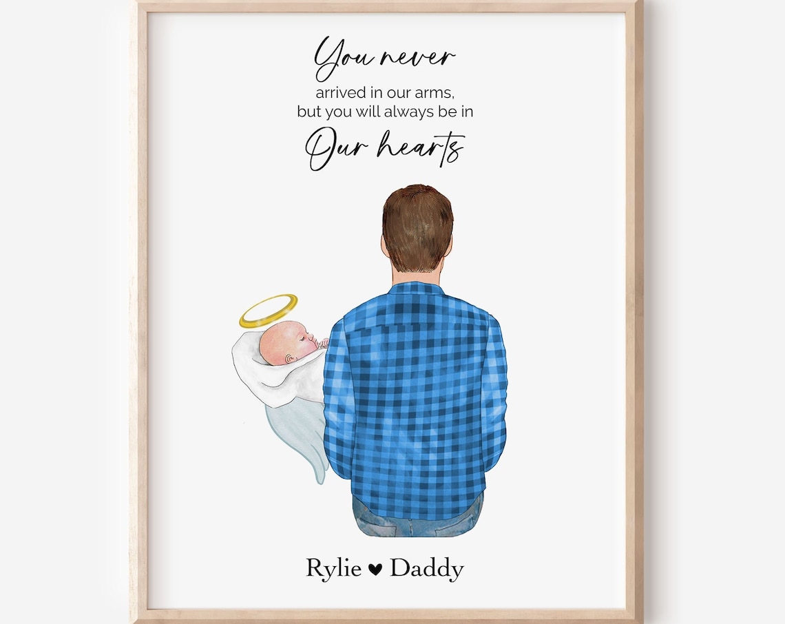 You Never Arrived in Our Arms Angel Baby Memorial Keepsake Poster