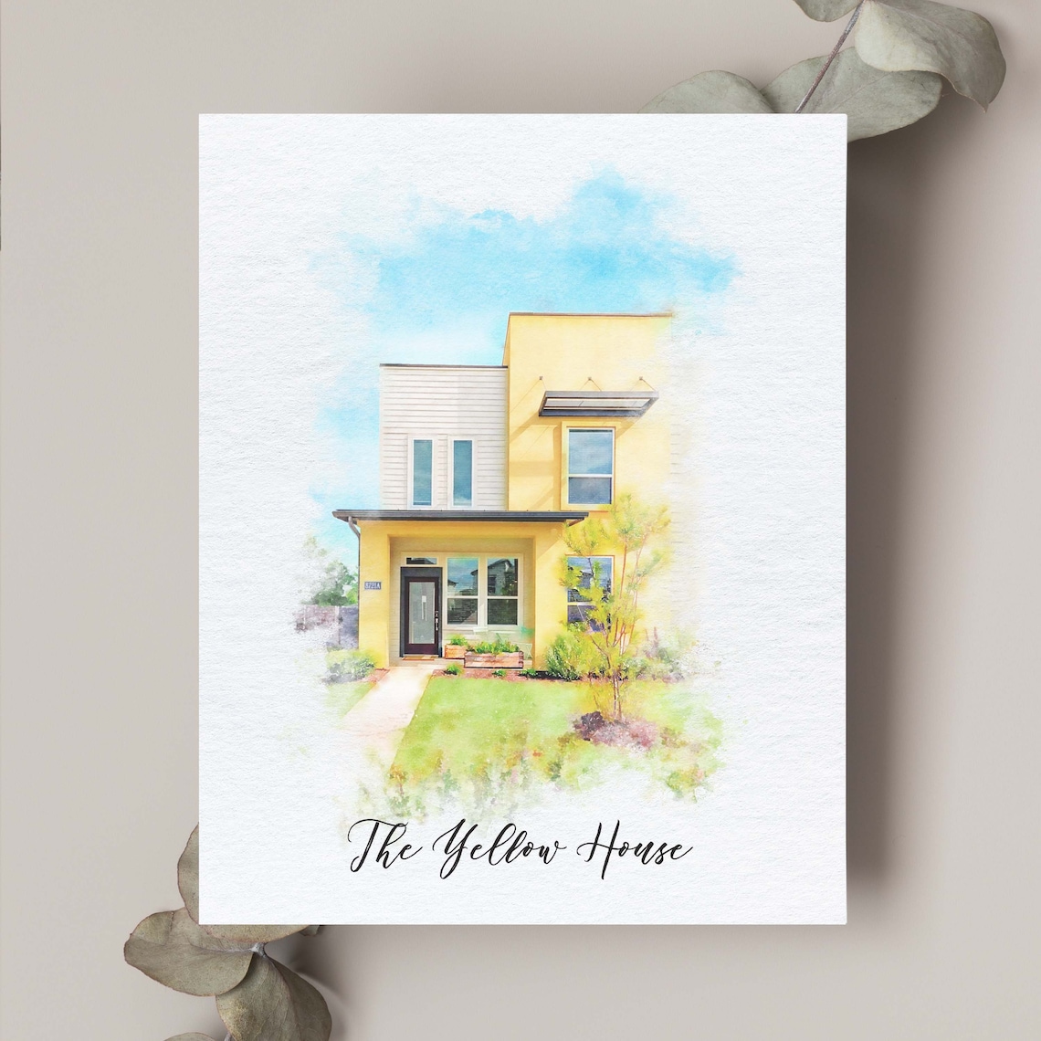Custom House Portrait Moving Away Gift Art Print - Image 4