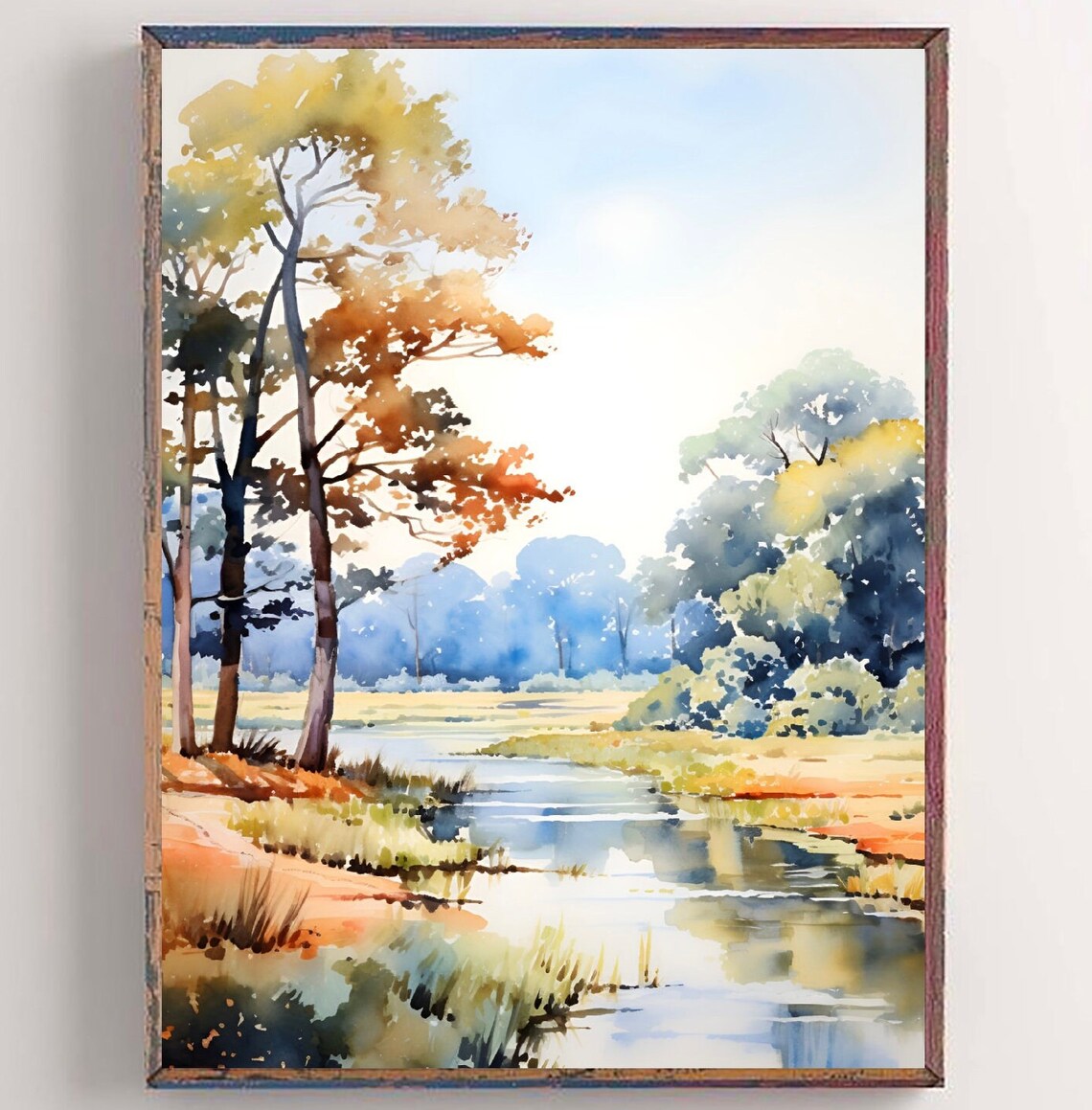 Jean Lafitte Park Watercolor Art Print, New Orleans
