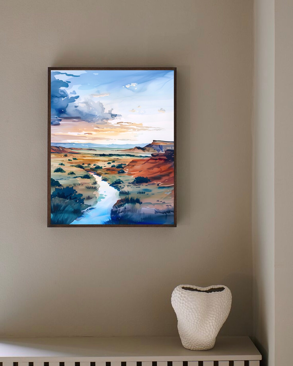 Utah Wilderness Snake River Watercolor Art Print - Image 2