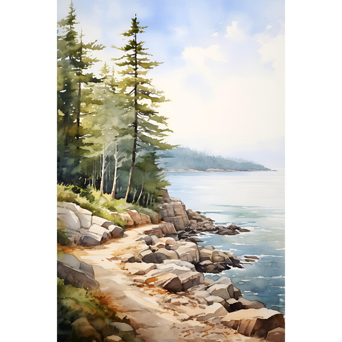 Isle Royale National Park Watercolor Travel Poster