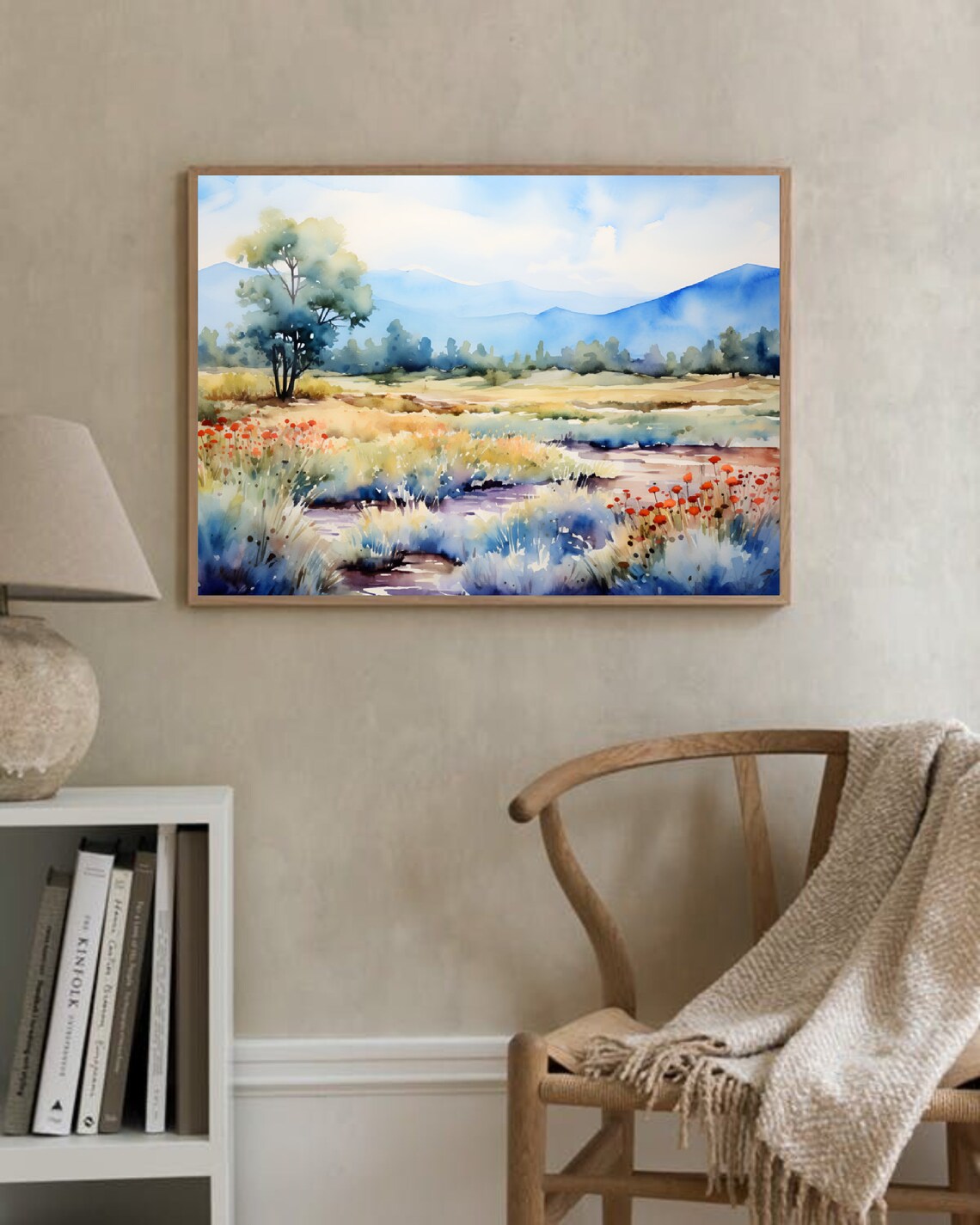 Mount Saint Helens Watercolor Landscape Travel Poster - Image 2
