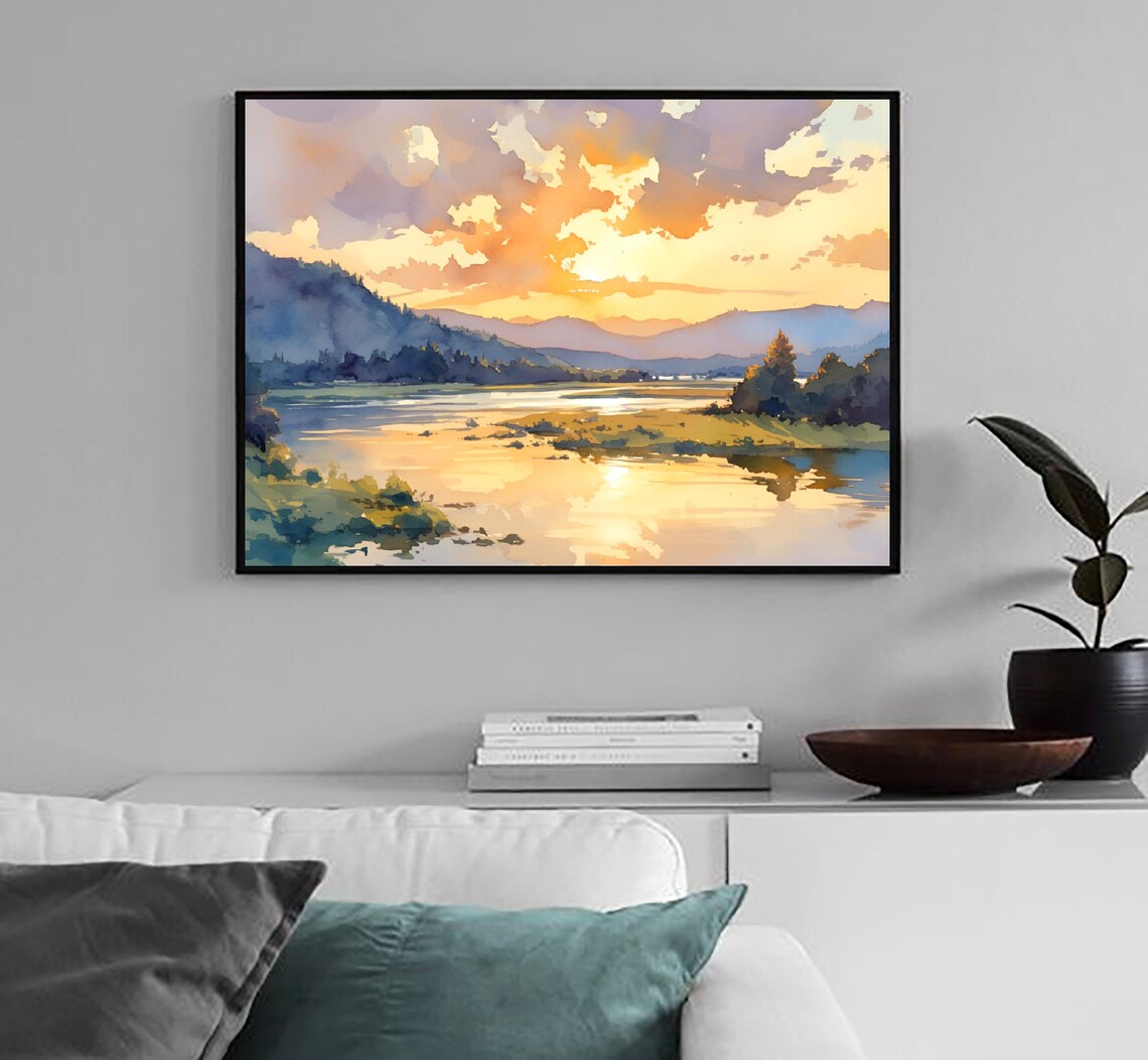 Snake River Sunrise Panoramic Landscape Art Print - Image 2