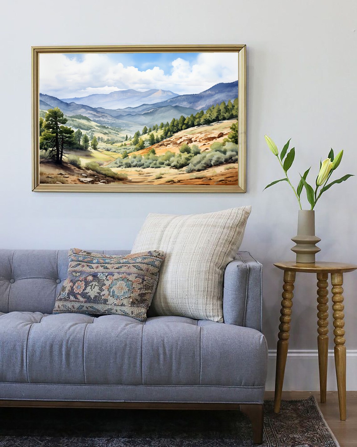 Lincoln National Forest Watercolor Art Print, New Mexico - Image 4
