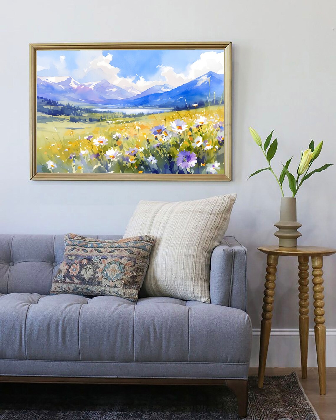 Wasatch Mountains Watercolor Travel Poster, Utah - Image 4
