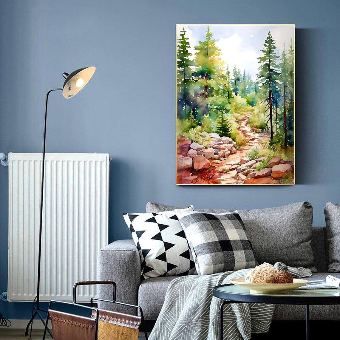 Utah Forest Pine Tree Watercolor Art Print - Image 4