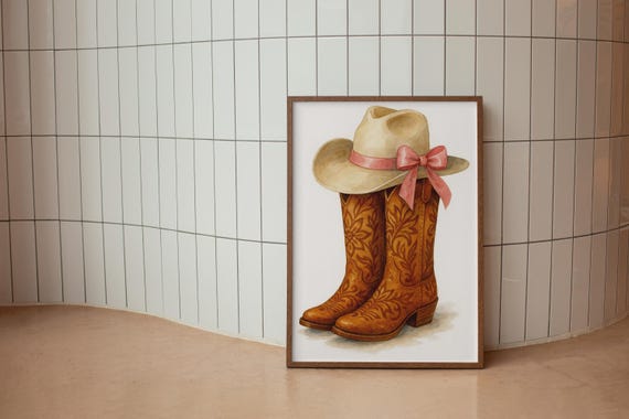 Cowgirl Boots Photography Print Country Western Home Decor