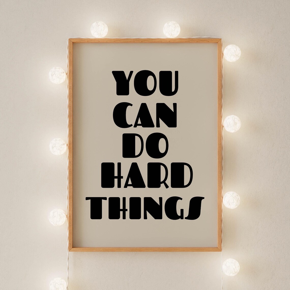 You Can Do Hard Things, Art Deco Motivational Poster