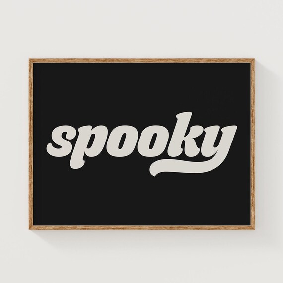 Spooky Script Typography Black Background Halloween Party Poster