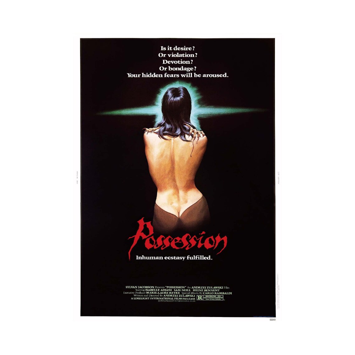 Inhuman Ecstasy Fulfilled Possession 1981 Cult Horror Movie Poster - Image 2