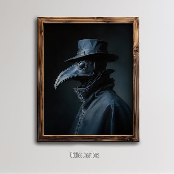 Plague Doctor Dark Academia Art Moody Gothic Wall Decor For Home Office Halloween Decoration Prt141