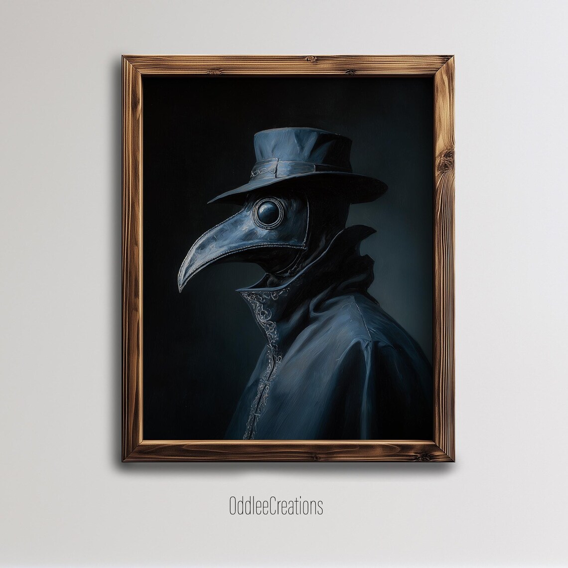 Plague Doctor Dark Academia Beaked Mask Gothic Portrait Poster