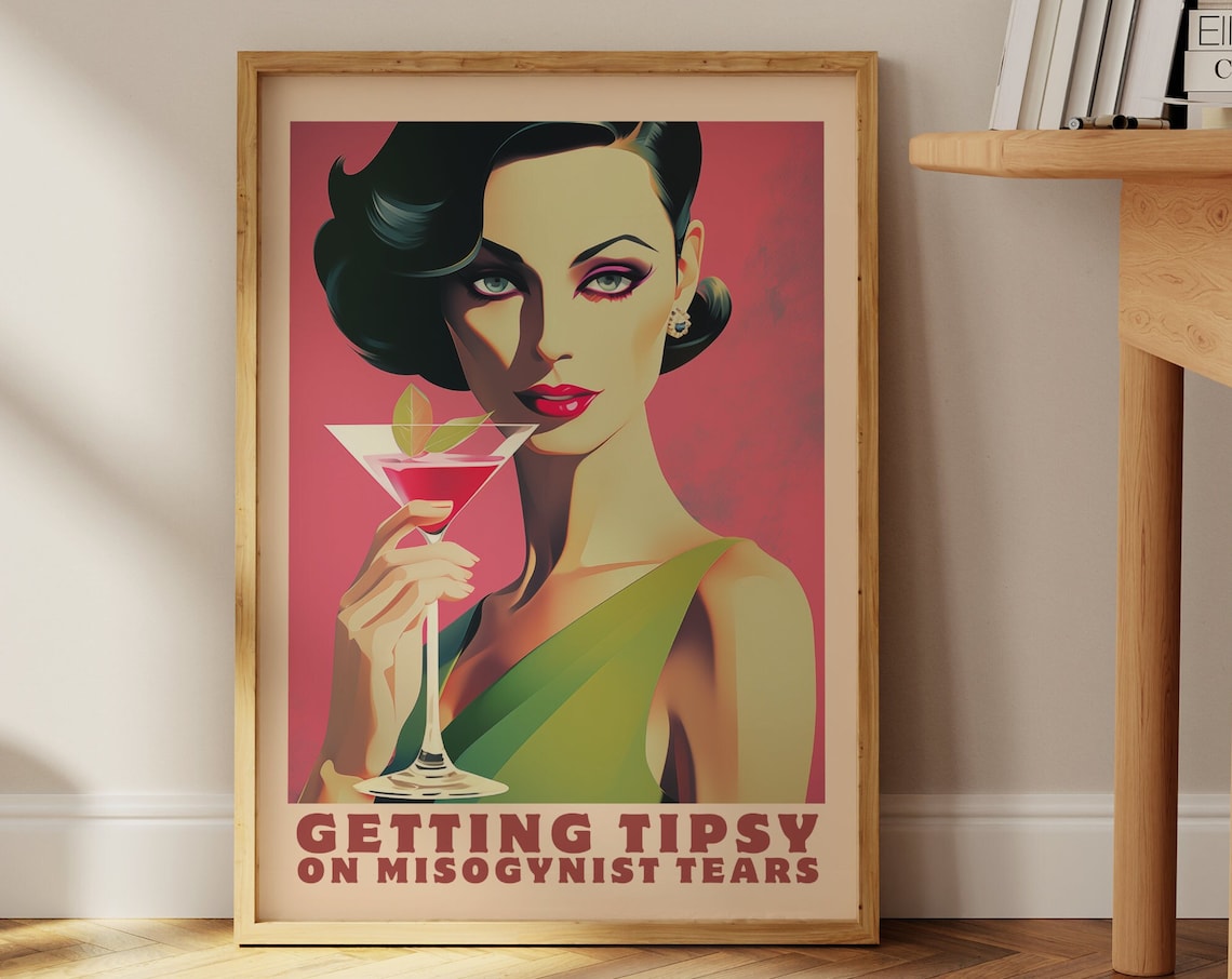 Retro Feminist Print, Burn the Patriarchy Poster - Image 4