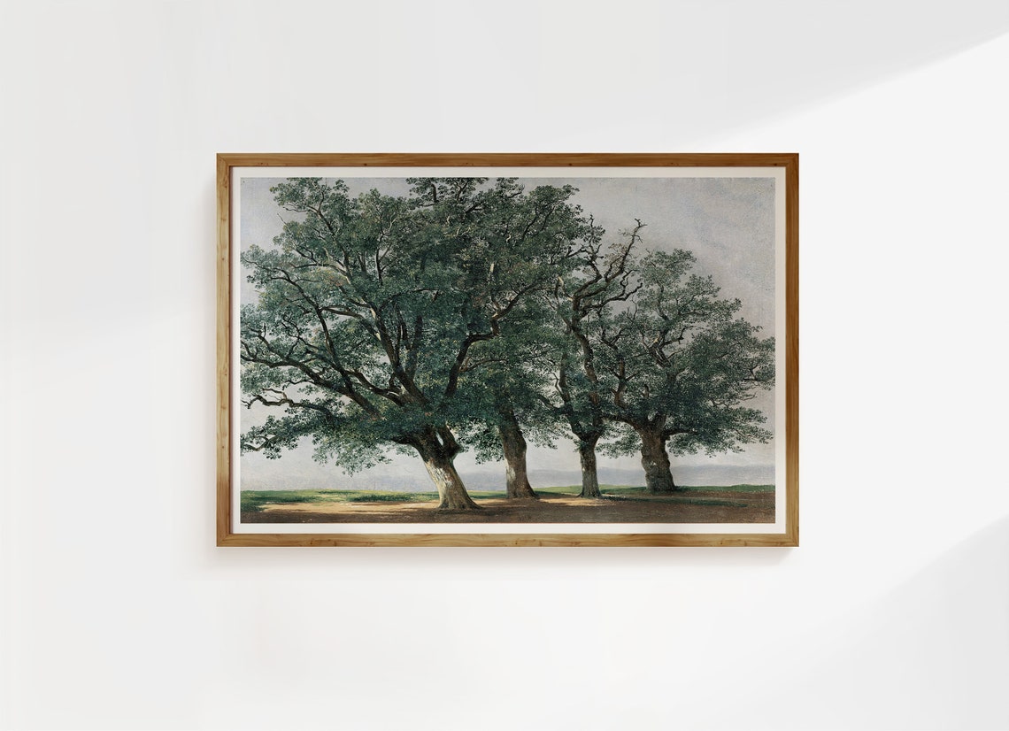 Alexandre Calame Quatre Grands Arbres Four Trees Vintage Poster