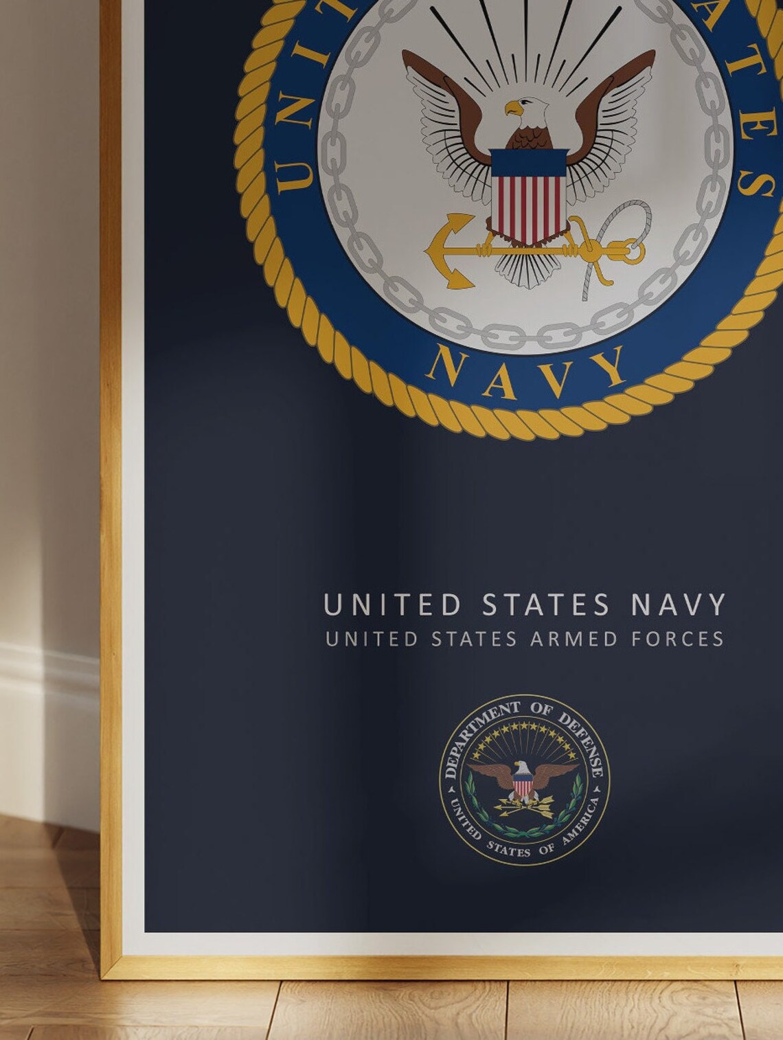 United States Navy Minimalist Art Print - Image 3