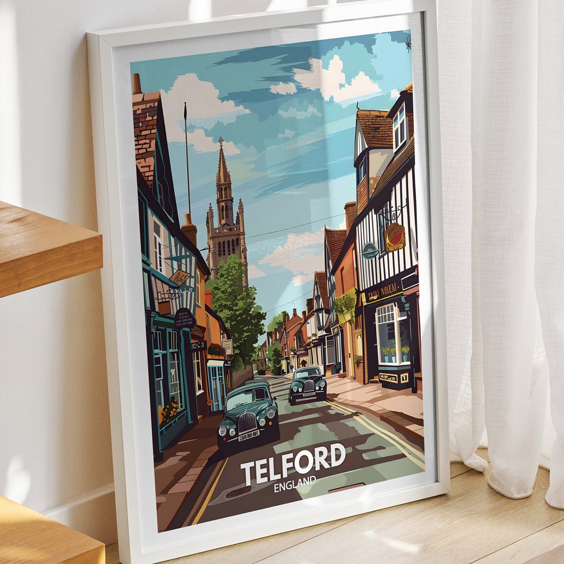 Telford Travel Print England Telford Art Poster England Travel Poster United Kingdom Wall Art English Art Decor