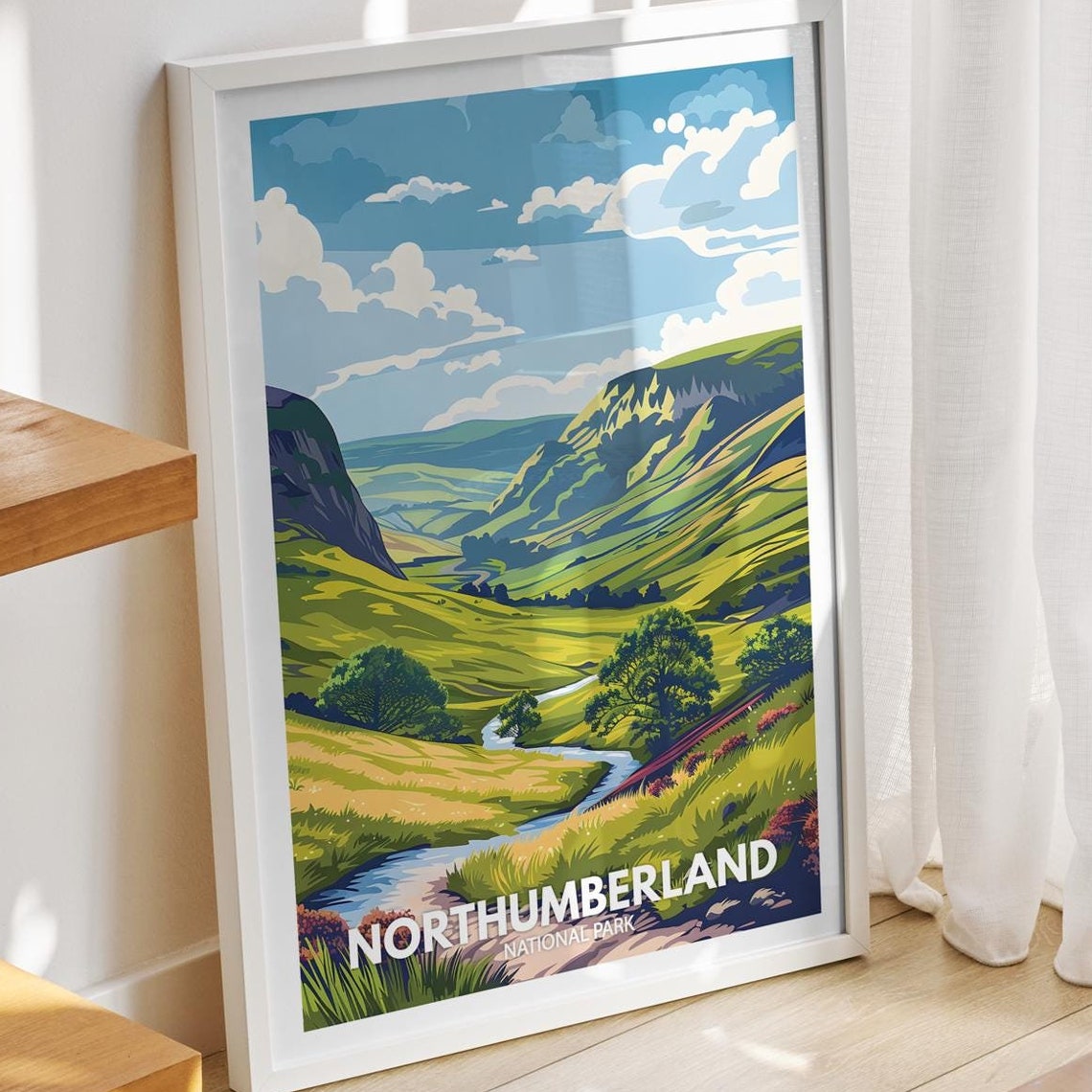 Northumberland National Park Print Northumberland Northumberland Travel Art Poster Northumberland Wall Art Decor