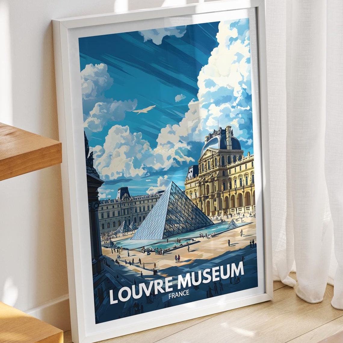 Louvre Museum Print France Louvre Museum Poster France Travel Art Poster France Wall Art Decor