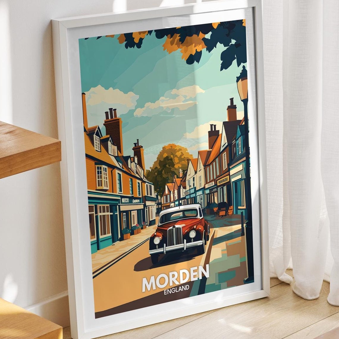 Morden Travel Print England Morden Travel Poster England Travel Poster United Kingdom Wall Art British Art Decor