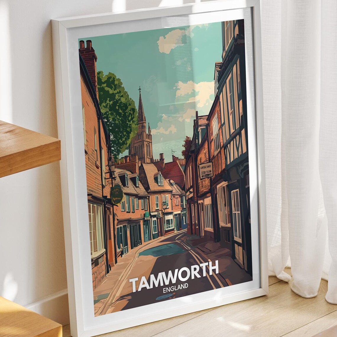 Tamworth Travel Poster, England Wall Art