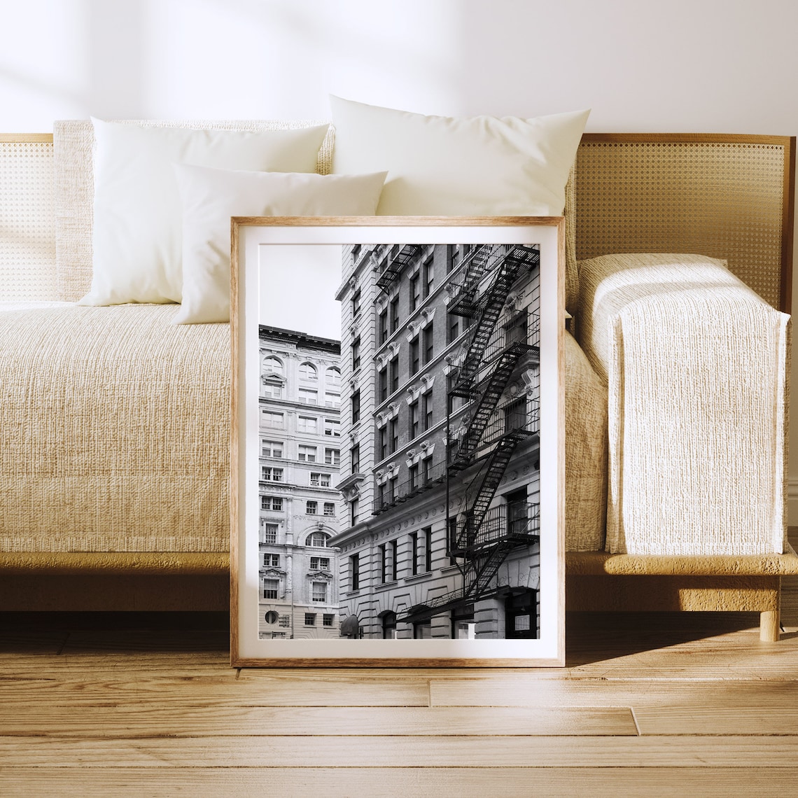 New York City Black And White Fire Escapes Travel Poster - Image 3