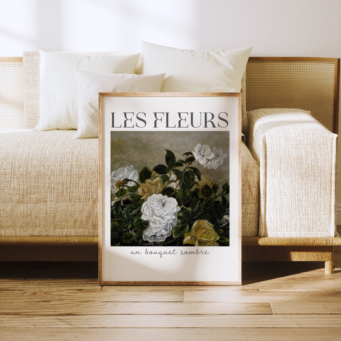 Les Fleurs Botanical Print Dark Moody Vintage Floral Art Wall Art Poster A20 - Image 2